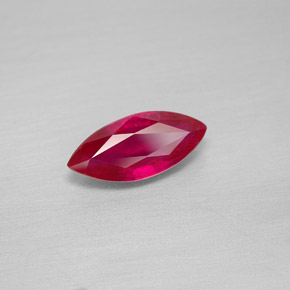 Rubi vermelho natural 1,97ct, marquise, VS-SI