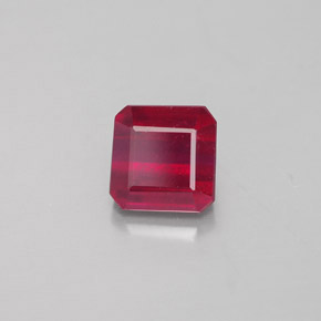 Rubi vermelho natural 1,88ct, corte esmeralda, SI
