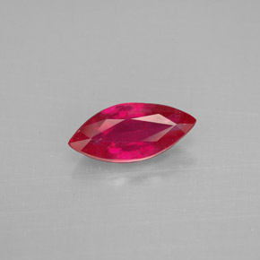 Rubi vermelho natural 1,56ct, marquise, VS-SI