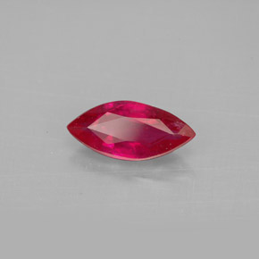 Rubi vermelho natural 1,56ct, marquise, VS-SI
