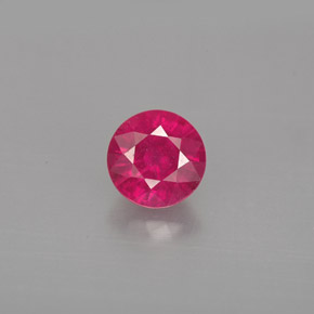 Rubi vermelho natural 1,19ct, corte redondo, SI
