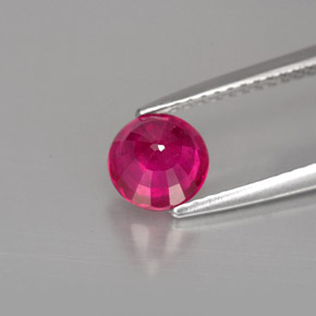 Rubi vermelho natural 1,19ct, corte redondo, SI