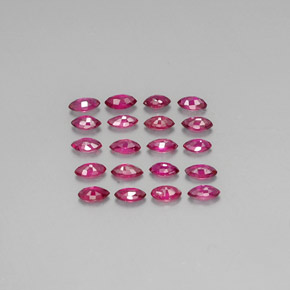 Pedras preciosas de rubi vermelho natural de  ct, marquise, VS-SI
