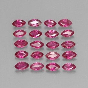 Pedras preciosas de rubi rosa natural de  ct, marquise, VS