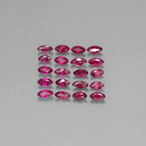 Pedras preciosas de rubi rosa natural de  ct, marquise, VVS-VS