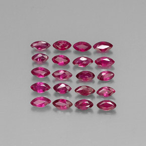 Pedras preciosas de rubi rosa natural de  ct, marquise, VVS-VS