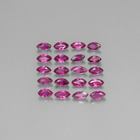 Pedras preciosas de rubi rosa natural de  ct, marquise, VVS-VS