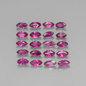 Pedras preciosas de rubi rosa natural de  ct, marquise, VVS-VS