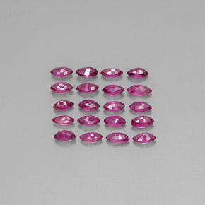 Pedras preciosas de rubi rosa natural de  ct, marquise, VVS-VS