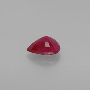 Rubi vermelho natural 1,58ct, formato de pêra, VS-SI