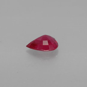 Rubi vermelho natural 1,28ct, formato de pêra, SI