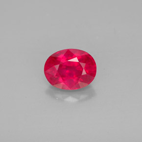 Rubi vermelho natural 1,75ct, corte oval, SI