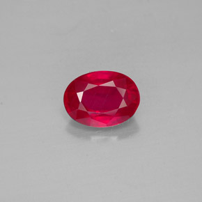 Rubi vermelho natural 1,63ct, corte oval, VS-SI