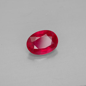 Rubi vermelho natural 1,63ct, corte oval, VS-SI