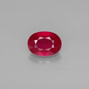 Rubi vermelho natural 1,84ct, corte oval, VS-SI