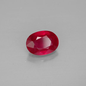 Rubi vermelho natural 1,84ct, corte oval, VS-SI