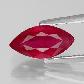Rubi vermelho natural 1,86ct, marquise, SI