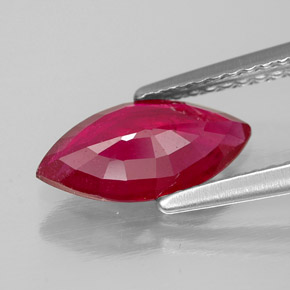 Rubi vermelho natural 1,56ct, marquise, SI