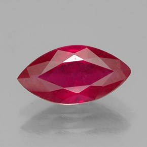 Rubi vermelho natural 1,59ct, marquise, SI