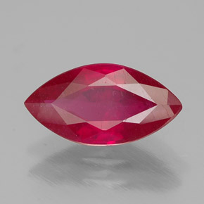 Rubi vermelho natural 1,59ct, marquise, SI