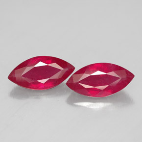 Pedras preciosas de rubi rosa natural de  ct, marquise, SI