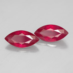Pedras preciosas de rubi rosa natural de  ct, marquise, SI