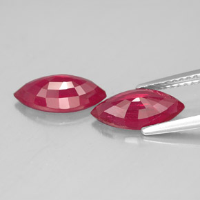 Pedras preciosas de rubi rosa natural de  ct, marquise, SI