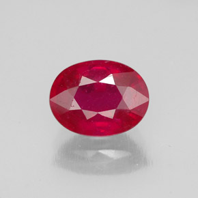 Rubi vermelho natural 1,85ct, corte oval, SI