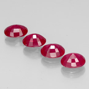 Pedras preciosas de rubi vermelho natural de  ct, corte oval, SI