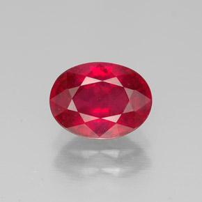 Rubi vermelho natural 1,80ct, corte oval, SI