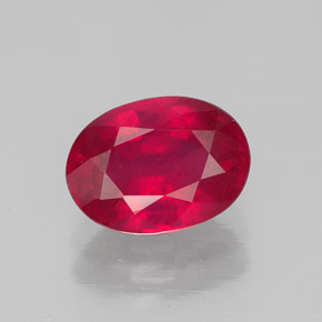 Rubi vermelho natural 1,79ct, corte oval, SI