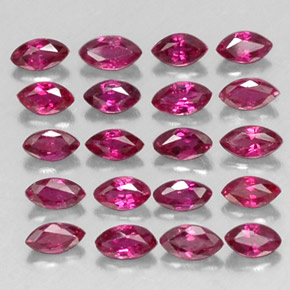Pedras preciosas de rubi vermelho natural de  ct, marquise, VS-SI