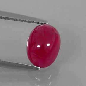 Rubi vermelho natural 3,30ct, transparente, transparente/translúcido