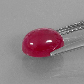 Rubi vermelho natural 3,30ct, transparente, transparente/translúcido