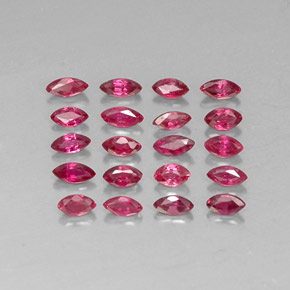 Pedras preciosas de rubi vermelho natural de  ct, marquise, VS-SI