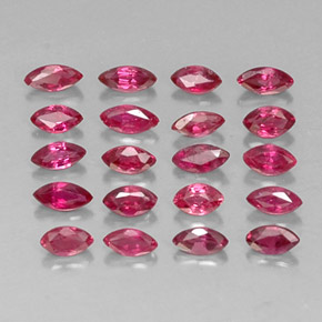 Pedras preciosas de rubi vermelho natural de  ct, marquise, VS-SI