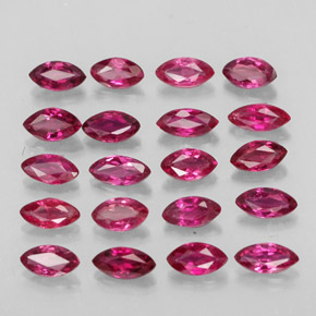 Pedras preciosas de rubi vermelho natural de  ct, marquise, VS-SI