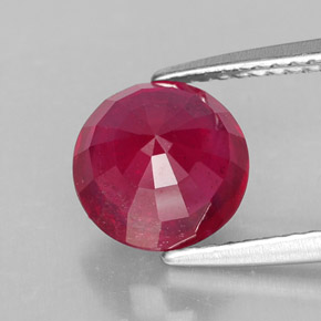 Rubi vermelho natural 2,82ct, corte redondo, SI