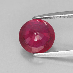 Rubi vermelho natural 2,36ct, corte redondo, SI