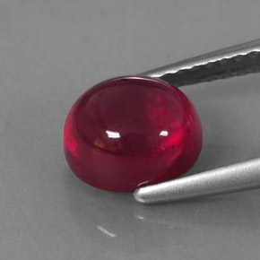 Rubi vermelho natural 2,65ct, transparente, transparente/translúcido