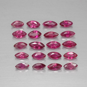 Pedras preciosas de rubi vermelho natural de  ct, marquise, VS-SI