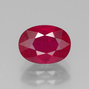 Rubi vermelho natural 1,88ct, corte oval, SI