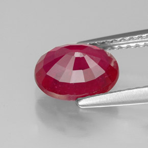 Rubi vermelho natural 1,88ct, corte oval, SI