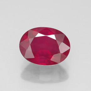Rubi vermelho natural 1,75ct, corte oval, SI