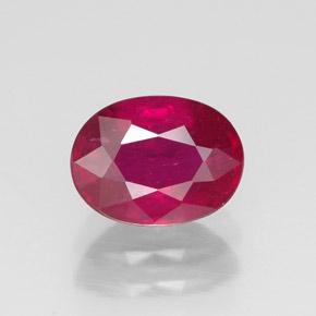 Rubi vermelho natural 1,75ct, corte oval, VS-SI