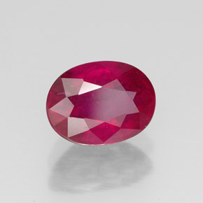 Rubi vermelho natural 1,75ct, corte oval, VS-SI