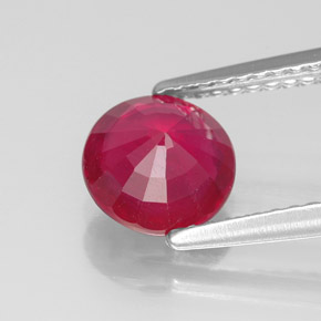 Rubi vermelho natural 1,69ct, corte redondo, VS-SI