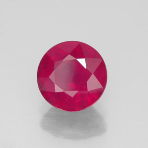 Rubi vermelho natural 1,90ct, corte redondo, VS-SI