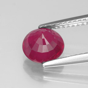 Rubi vermelho natural 1,76ct, corte redondo, VS-SI