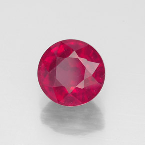 Rubi vermelho natural 1,98ct, corte redondo, VS-SI